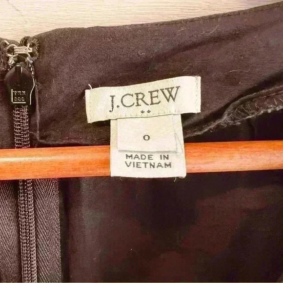 J. Crew Poplin 3/4 Tie Bell Sleeve V-Neck Shift Dress - Picture 3 of 6